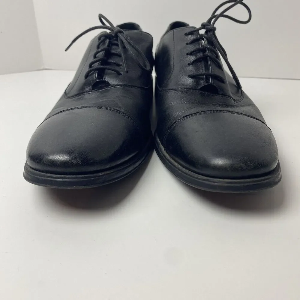 Cole Haan Men's 10.5 Air Adams Cap Toe black Leather Oxford Business dress Shoes